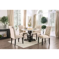 Buckley Round Dining Table White/Black - HOMES: Inside + Out -Furniture Shop GUEST 04e03818 39c9 492b 92d0 6cfdd97dac1c