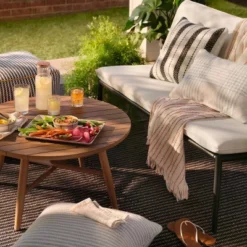 Cushioned Metal Outdoor Loveseat - Cream/Black - Hearth & Hand™ With Magnolia 14 Cushioned Metal Outdoor Loveseat - Cream/Black - Hearth & Hand™ With Magnolia -Furniture Shop GUEST 0b9807fc a12a 4d25 895d 973d3a712042