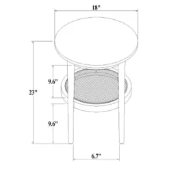 Wood & Cane Round Accent Side Table - Hearth & Hand™ With Magnolia -Furniture Shop GUEST 0eb2755c d2db 4090 861c f37402a4c9dc