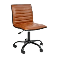 Emma And Oliver Low Back Designer Armless Ribbed Swivel Task Office Chair -Furniture Shop GUEST 0f1228f7 3c23 4f24 aa18 7a856a5b77b7