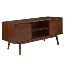 Solid Wood Mid-Century Modern TV Stand For TVs Up To 65" - Saracina Home -Furniture Shop GUEST 124c1f93 b619 426b 85f1 839f07b6bcd7