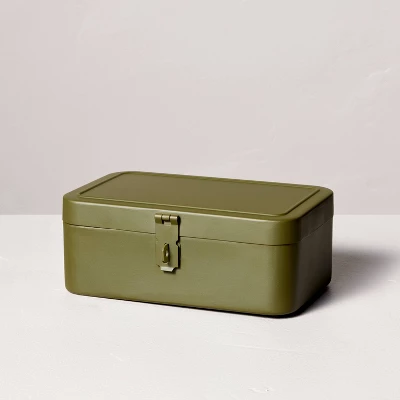 Decorative Metal Storage Box Green - Hearth & Hand™ With Magnolia 7 Decorative Metal Storage Box Green - Hearth & Hand™ With Magnolia - Image 5