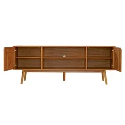 Solid Wood Mid-Century Modern TV Stand For TVs Up To 80" - Saracina Home -Furniture Shop GUEST 21c882f2 4627 4d0e a364 30f5fcdcd258