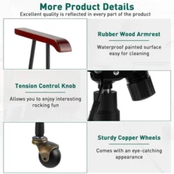 Costway Velvet Home Office Chair Swivel Adjustable Task Chair W/ Wooden Armrest -Furniture Shop GUEST 295110a1 e91b 43ce 9389 c004659f2d4f