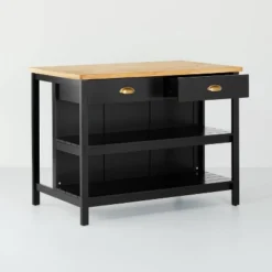 Wood Kitchen Island Table With Storage Black/Natural - Hearth & Hand™ With Magnolia -Furniture Shop GUEST 2ba3ead7 b5df 4db4 b48a 075519e1db85