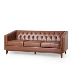 Ovando Contemporary Upholstered 3 Seater Sofa - Christopher Knight Home -Furniture Shop GUEST 2db0012c 979c 4793 ac63 9f8a304a7fdb
