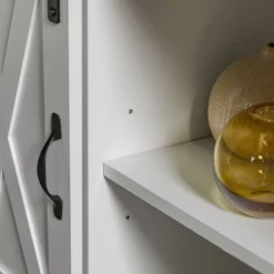 Transitional Sliding Barndoor Highboy TV Stand For TVs Up To 58" - Saracina Home -Furniture Shop GUEST 2ec80a84 9305 4427 a645 b2081089efba