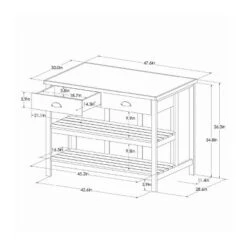 Wood Kitchen Island Table With Storage Black/Natural - Hearth & Hand™ With Magnolia -Furniture Shop GUEST 2fa25cb1 7714 4f9d 981c 1da4f9561601