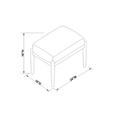 Boucle Upholstered Wood Ottoman - Hearth & Hand™ With Magnolia -Furniture Shop GUEST 31693eac 8f1e 44df bd8a 25e17d21cf58