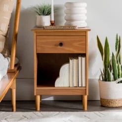 Stiva Classic Mid-Century Modern 1 Drawer Nightstand - Saracina Home -Furniture Shop GUEST 33c12aa3 b173 42fe b6c7 72dbb0a37814