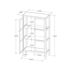 56.2" Hadley Library Cabinet With Glass Shell White - Threshold™ -Furniture Shop GUEST 3a694d2d b95f 4046 b205 56f66d131fd3