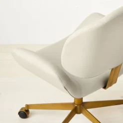 Mahonia Faux Leather Office Chair Cream/Aged Brass - Opalhouse™ Designed With Jungalow™ 11 Mahonia Faux Leather Office Chair Cream/Aged Brass - Opalhouse™ Designed With Jungalow™ -Furniture Shop GUEST 3f7c3942 9986 4909 9772 5880d96ce1e9