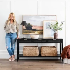 East Bluff Woven Drawer Console Table - Threshold™ Designed With Studio McGee -Furniture Shop GUEST 3fbfc6cc 1762 479f 85f6 5816e3ff493f