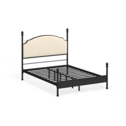 Geraldine Upholstered Headboard Poster Panel Bed Powder Coated Gun Metal - HOMES: Inside + Out 11 Geraldine Upholstered Headboard Poster Panel Bed Powder Coated Gun Metal - HOMES: Inside + Out -Furniture Shop GUEST 41b908e6 bf84 4922 bc1b 7669fced07a8