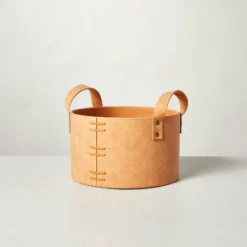 Faux Leather Storage Bin Camel Brown - Hearth & Hand™ With Magnolia 11 Faux Leather Storage Bin Camel Brown - Hearth & Hand™ With Magnolia -Furniture Shop GUEST 44d96e68 729c 45be 9c1d 095880db7830