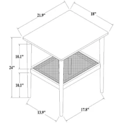 Wood & Cane Square Accent Side Table - Hearth & Hand™ With Magnolia -Furniture Shop GUEST 46b28839 eb42 4b32 a0f7 6d40fd6b5238