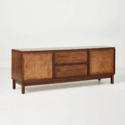 Wood & Cane Transitional Media Console - Hearth & Hand™ With Magnolia -Furniture Shop GUEST 47d6512c 9c87 4cf2 85dc dc4e4150645a