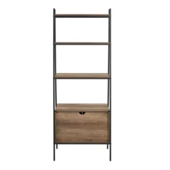 72" Open Shelf And Closed Storage Cabinet Ladder Bookcase - Saracina Home -Furniture Shop GUEST 48b42602 a941 4f60 80c3 bd3ce1969bfa