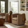 Vernon Upholstered Barrel Swivel Chair Light Brown Velvet - Threshold™ Designed With Studio McGee -Furniture Shop GUEST 49ad11ce 22be 4758 9076 a63435d35d59