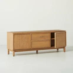 Wood & Cane Transitional Media Console - Hearth & Hand™ With Magnolia -Furniture Shop GUEST 4b9c24e9 8296 4103 86d2 01bc6992ff89