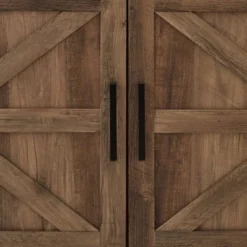 Atticus Modern Farmhouse 2 Door Corner TV Stand For TVs Up To 55" Rustic Oak - Saracina Home -Furniture Shop GUEST 4c8dcf3c ad69 425f 9117 f6aaa0b7bb81