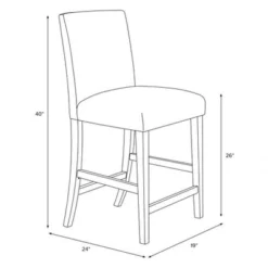 25" Velvet Parsons Counter Height Barstool Wood - Threshold™ -Furniture Shop GUEST 502e98e9 d371 4be1 ac02 195efdc5d03b