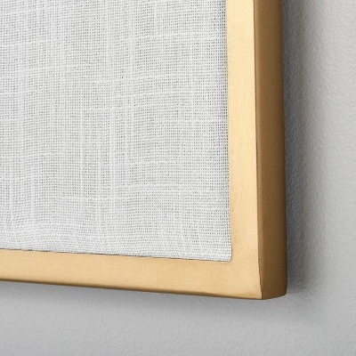 Arched 16"x24" Fabric Bulletin Board Brass - Hearth & Hand™ With Magnolia 4 Arched 16"x24" Fabric Bulletin Board Brass - Hearth & Hand™ With Magnolia - Image 2