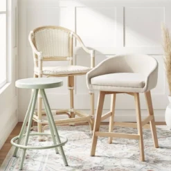 Parksley Rattan And Woven Counter Height Barstool White - Threshold™ 9 Parksley Rattan And Woven Counter Height Barstool White - Threshold™ -Furniture Shop GUEST 51f30ece 4c8b 4fcf 8461 e948b9e3ffda