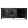 Walda Wood Cabinet With 2 Sliding Doors And 1 Drawer TV Stand For TVs Up To 60" Dark Brown/Gray - Baxton Studio -Furniture Shop GUEST 52e6c1a5 581e 4234 a534 2d067179cc34