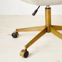 Mahonia Faux Leather Office Chair Cream/Aged Brass - Opalhouse™ Designed With Jungalow™ 12 Mahonia Faux Leather Office Chair Cream/Aged Brass - Opalhouse™ Designed With Jungalow™ -Furniture Shop GUEST 54b73936 5a21 4274 b154 b09db58cca94