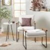 Cushioned Metal & Wood Accent Arm Chair - Cream/Black - Hearth & Hand™ With Magnolia 2 Cushioned Metal & Wood Accent Arm Chair - Cream/Black - Hearth & Hand™ With Magnolia -Furniture Shop GUEST 5f0e5097 918e 4add b8ce 8003a991a2a4