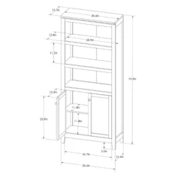 72" Carson 5 Shelf Bookcase With Doors - Threshold 14 72" Carson 5 Shelf Bookcase With Doors - Threshold -Furniture Shop GUEST 5fdf42c1 8555 4b08 bc20 610b4dd9a0ed