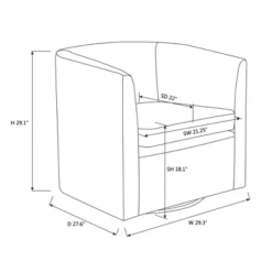 Vernon Upholstered Barrel Swivel Chair Light Brown Velvet - Threshold™ Designed With Studio McGee -Furniture Shop GUEST 5fe00eaa 81ff 454f b46c 0da142b5764f