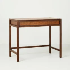 Wood & Cane Transitional Writing Desk - Hearth & Hand™ With Magnolia -Furniture Shop GUEST 6142daf1 834b 4774 b827 a5250acebc04