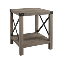 Sophie Rustic Industrial X Frame Side Table - Saracina Home -Furniture Shop GUEST 62a6dec9 fa5b 4702 9a54 9992d1cdb652