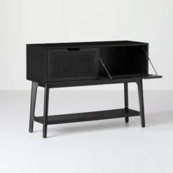 Wood & Cane Console Table With Pull-Down Drawers - Hearth & Hand™ With Magnolia -Furniture Shop GUEST 653613cb c525 4ce5 ad5e a4ee9dc6a2f8