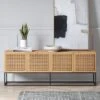 Belmar Woven TV Stand For TVs Up To 60" Natural - Threshold™ -Furniture Shop GUEST 68ab0528 afe9 4f75 aaba cf407931bc0e