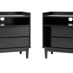 2pk Mid-Century Modern Solid Wood 2 Drawer Storage Nightstands - Saracina Home -Furniture Shop GUEST 68ea8919 fae8 48c6 aef2 14de0162909c