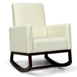 Tangkula 2-in-1 Upholstered Rocking Chair With Wood Leg & Pillow Relax Sofa Chair Light Grey/Beige/Dark Gray -Furniture Shop GUEST 6aa766b6 318c 488e 80b9 438bf20f6fbf