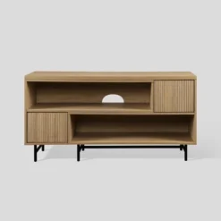 Modern Reeded Door Extendable TV Stand For TVs Up To 50" - Saracina Home -Furniture Shop GUEST 6d7879d0 a593 4cbd b17a 3d820695e001