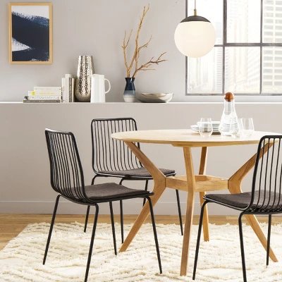 Set Of 2 Sodra Rounded Seat Wire Dining Chair Black - Threshold™ 9 Set Of 2 Sodra Rounded Seat Wire Dining Chair Black - Threshold™ - Image 7