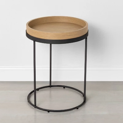 Wood & Steel Accent Side Table - Natural/Black - Hearth & Hand™ With Magnolia 4 Wood & Steel Accent Side Table - Natural/Black - Hearth & Hand™ With Magnolia - Image 2