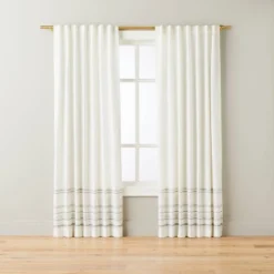 Engineered Hem Stripes Curtain Panel Cream/Gray - Hearth & Hand™ With Magnolia -Furniture Shop GUEST 743f48fe 2c11 440f a426 eae94b06c663