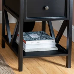 Set Of 2 Farmhouse Single Drawer V Frame Nightstands - Saracina Home -Furniture Shop GUEST 7687c127 6673 4260 bfa9 5a4f32541fed