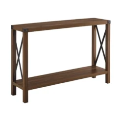 Sophie Rustic Industrial X Frame Entry Table - Saracina Home -Furniture Shop GUEST 769a81ac 9145 453b 9993 f274c3bd154a