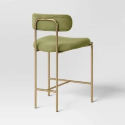 Orion Luxe Backed Counter Height Barstool With Brass Legs Olive Green Velvet - Threshold™ 9 Orion Luxe Backed Counter Height Barstool With Brass Legs Olive Green Velvet - Threshold™ -Furniture Shop GUEST 7e783766 9223 4da7 9627 10de0ab7294f