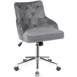 Tangkula Velvet Desk Chair Upholstered 360°Swivel Height Adjustable Rolling Office Chair For Office Bedroom Living Room 20 Tangkula Velvet Desk Chair Upholstered 360°Swivel Height Adjustable Rolling Office Chair For Office Bedroom Living Room -Furniture Shop GUEST 7e9629cf d986 48e5 8dd8 8904994c4108