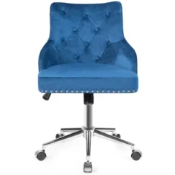 Tangkula Velvet Desk Chair Upholstered 360°Swivel Height Adjustable Rolling Office Chair For Office Bedroom Living Room 18 Tangkula Velvet Desk Chair Upholstered 360°Swivel Height Adjustable Rolling Office Chair For Office Bedroom Living Room -Furniture Shop GUEST 7f78dacd 8b54 4506 8677 294054517924