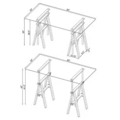 Statham Glass Top Adjustable Sawhorse Standing Desk Chrome - Coaster 13 Statham Glass Top Adjustable Sawhorse Standing Desk Chrome - Coaster -Furniture Shop GUEST 83fa6233 ac1f 4164 8445 30e244687000