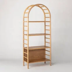 72" Holladay Curved Wooden Bookcase - Threshold™ Designed With Studio McGee -Furniture Shop GUEST 84aacca0 2437 4d03 8b04 6e3f30c27fb1
